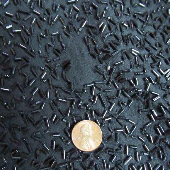 Vtg Stenay Black Beaded Evening Mermaid Dress Sz 10 Whimsigoth Prom Vamp 90s Y2K - Picture 7 of 14